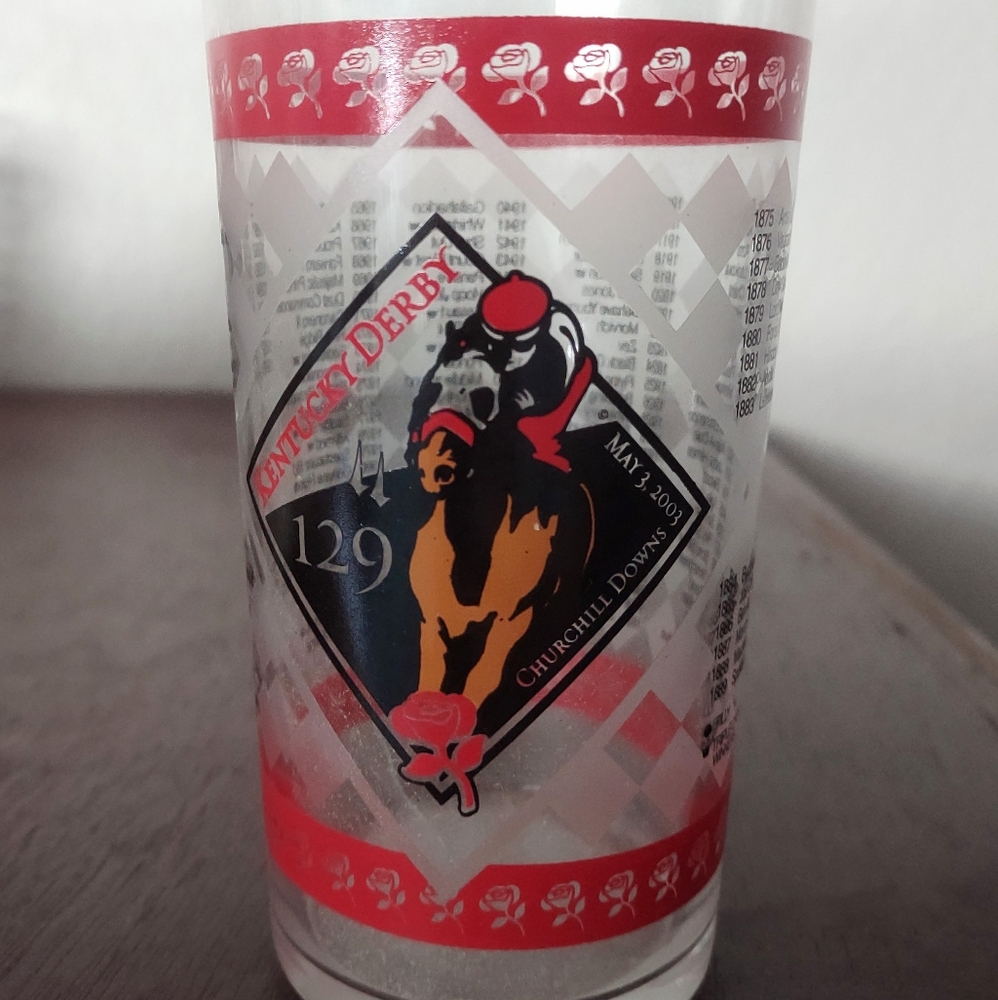 Set of 2 Kentucky Derby collector Glasses, 2003